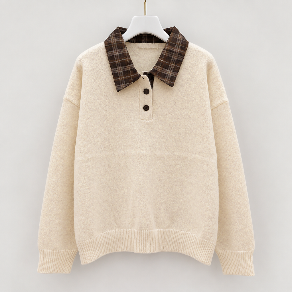 Pull "CAMILLE" – Col Carreaux