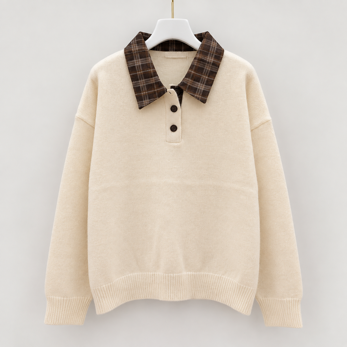 Pull "CAMILLE" – Col Carreaux