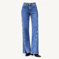 "JEAN NEOMIE" – Wide Leg à détails boutonnés