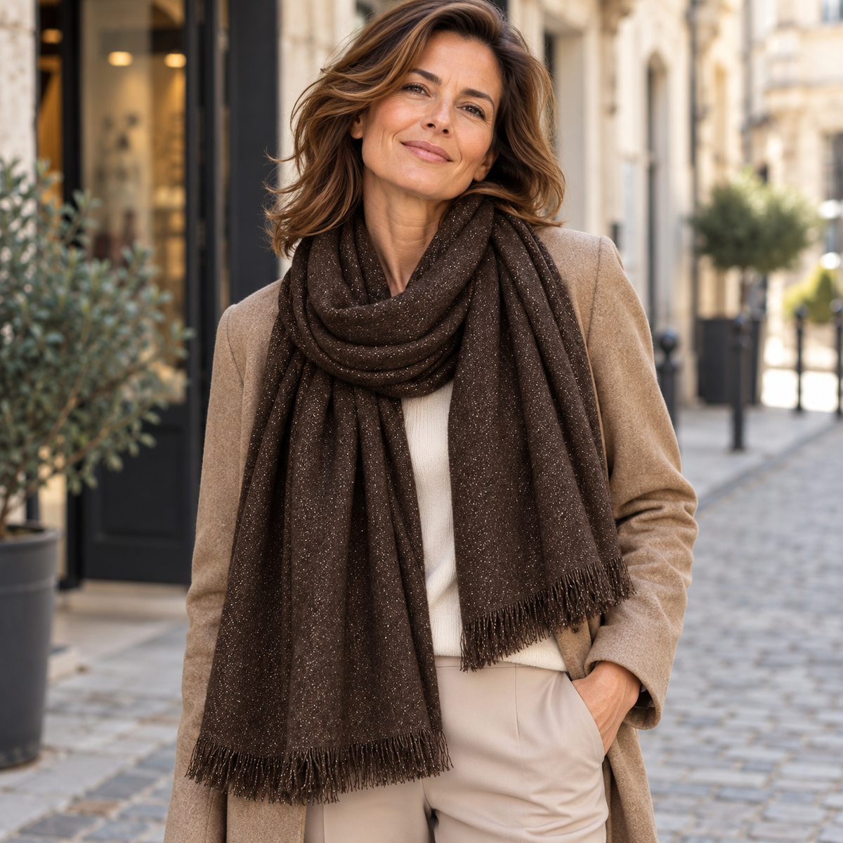 Étole "ÉLISE" – Douceur soyeuse