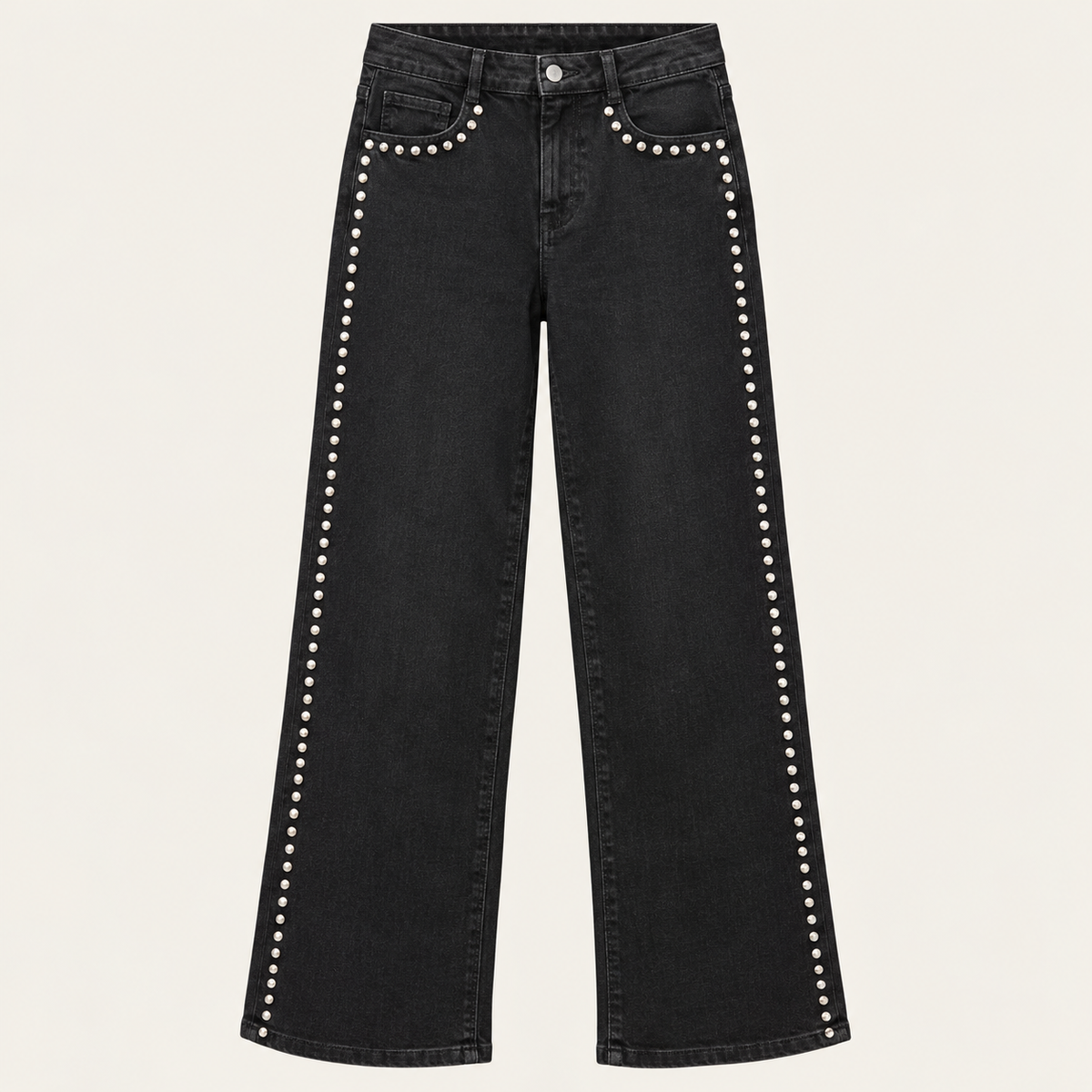 Pantalon "MAELLE" – Détails cloutés
