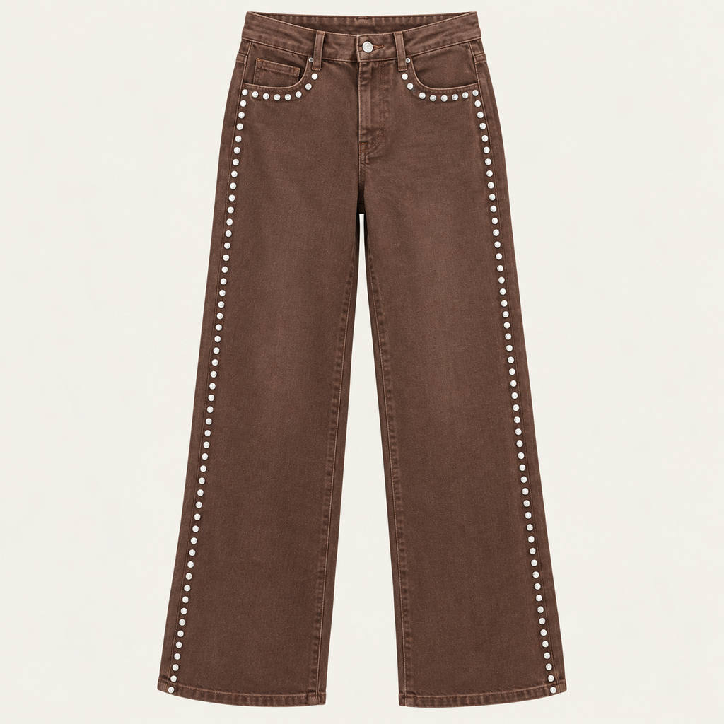 Pantalon "MAELLE" – Détails cloutés