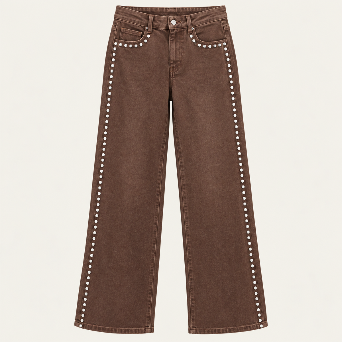 Pantalon "MAELLE" – Détails cloutés