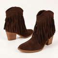 Bottines Frangées "ROMY" – Marron