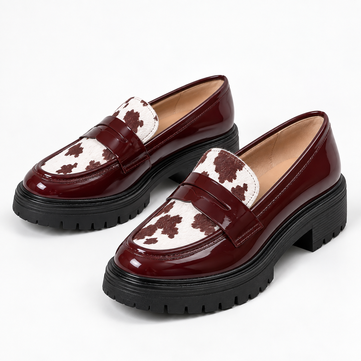 Mocassins "CAPUCINE" – Imprimé Contrasté