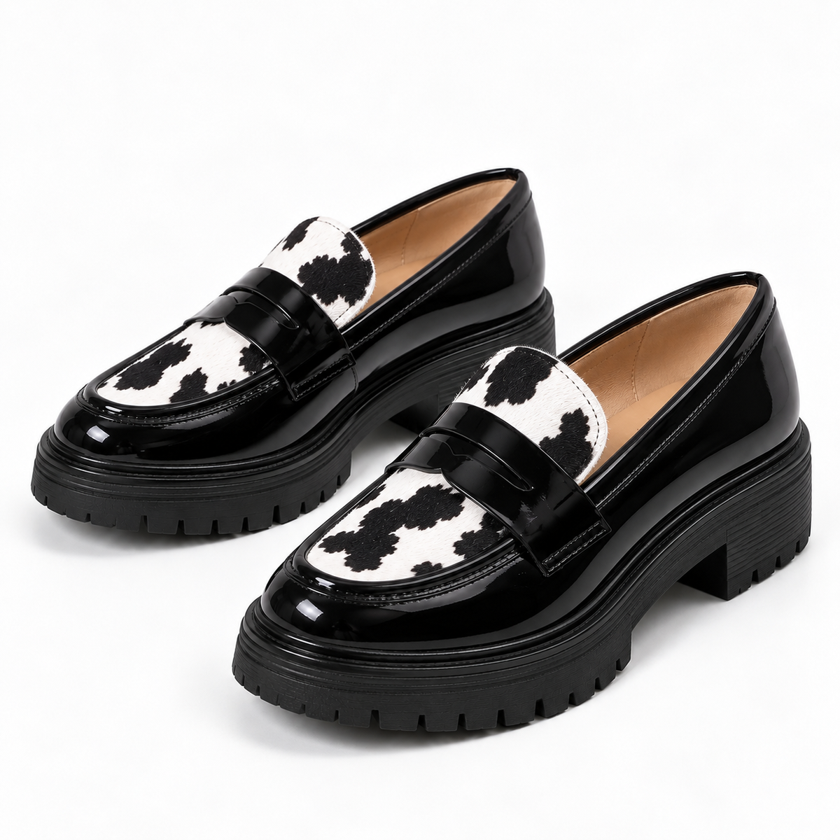 Mocassins "CAPUCINE" – Imprimé Contrasté