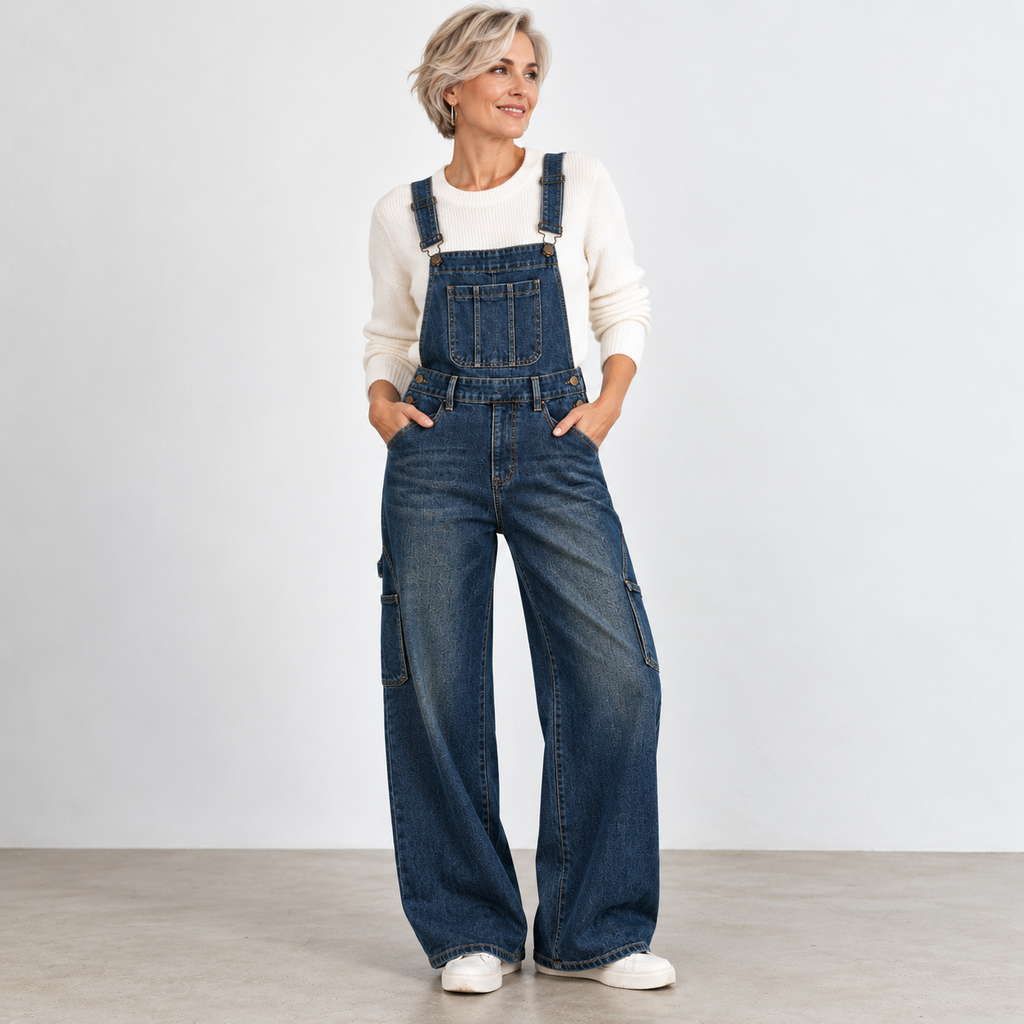 Salopette en "JEAN MAEVA" – Bleu Vintage
