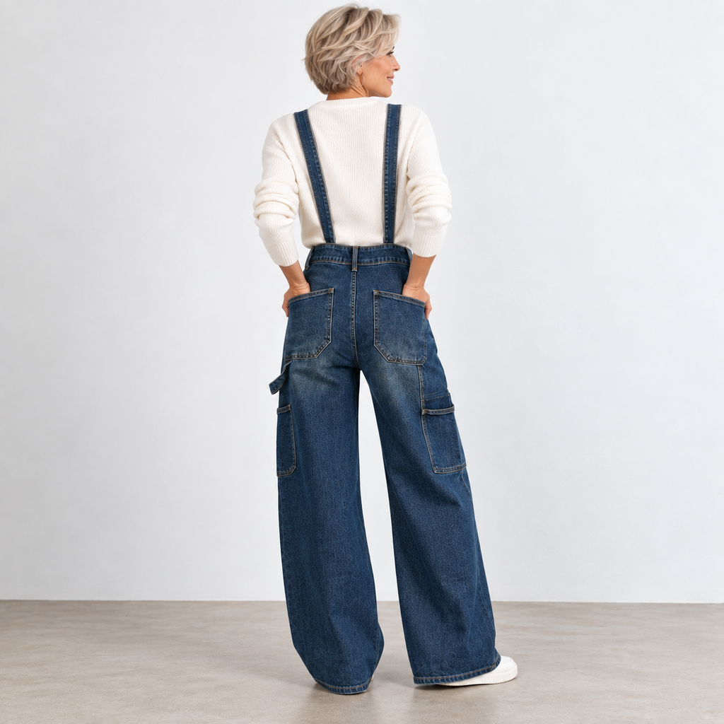 Salopette en "JEAN MAEVA" – Bleu Vintage