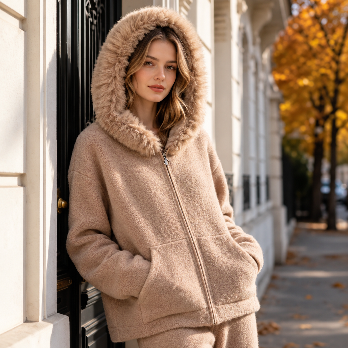 Veste Cocon d’Automne – Beige Sable