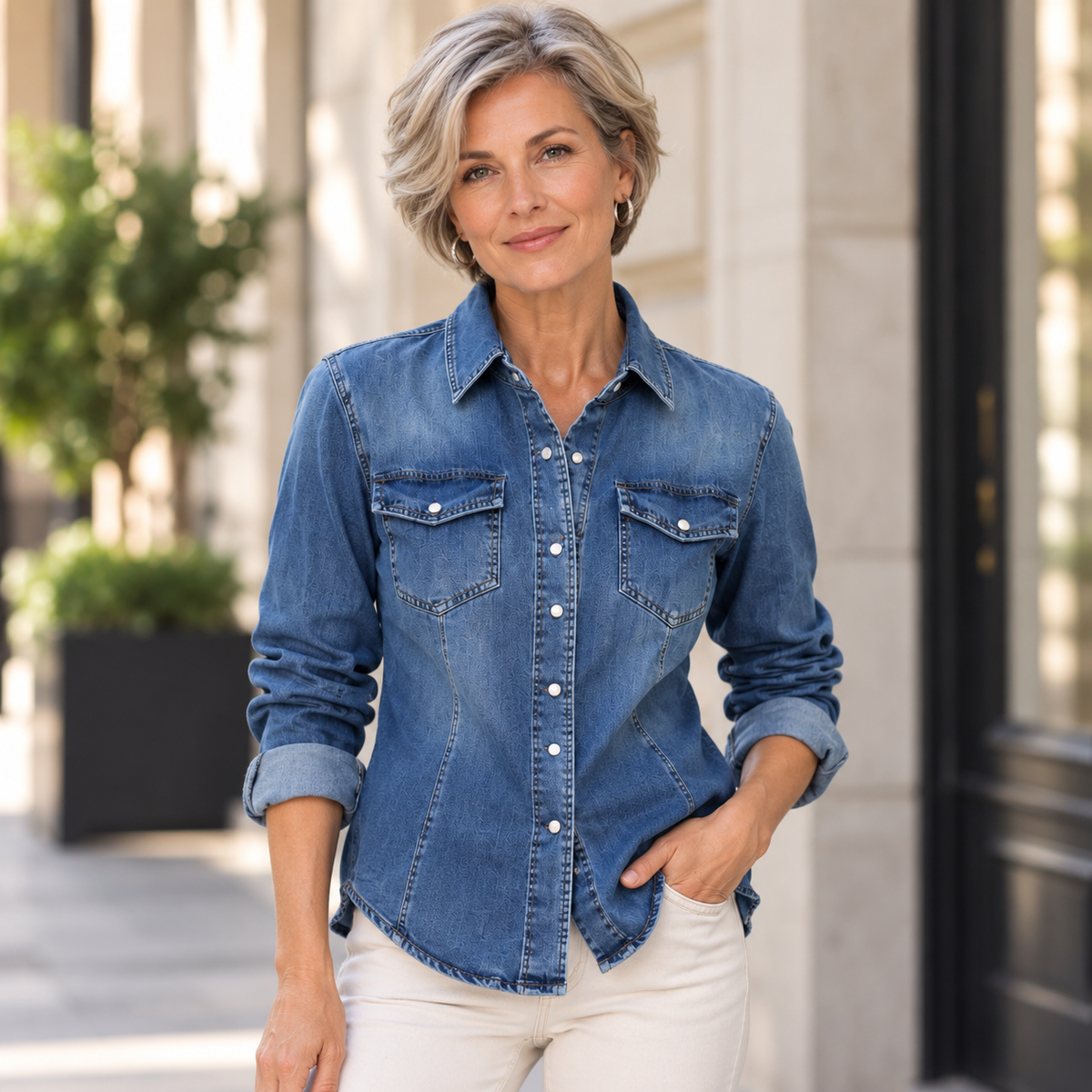 Chemise Denim Bleu Horizon – Jean Délavé