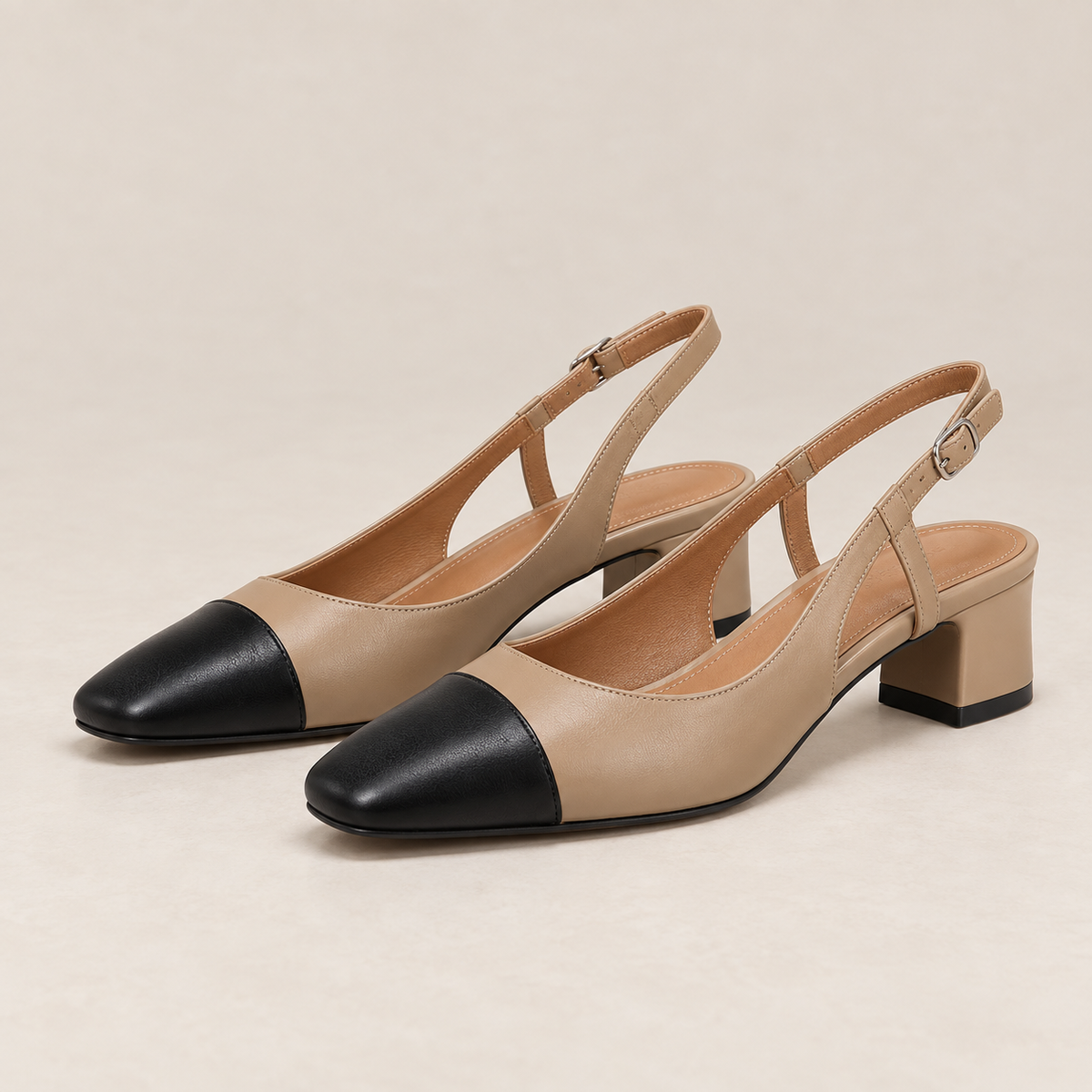 Escarpins Solène – Slingback bicolores