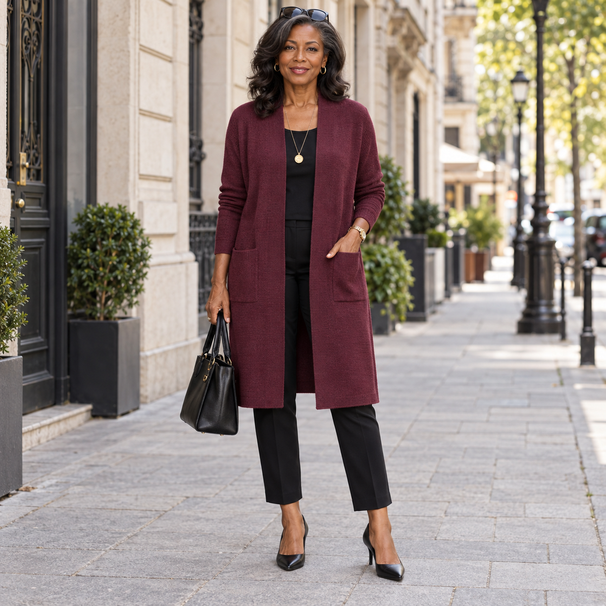 Cardigan long Héloïse – Élégance décontractée