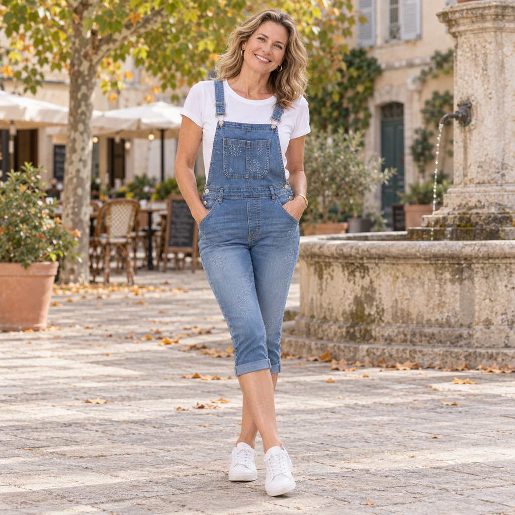 Salopette en jean Amandine – Coupe 7/8