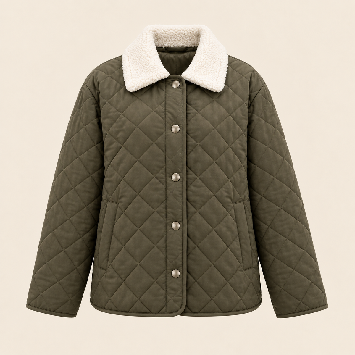Veste matelassée Albane – Col sherpa