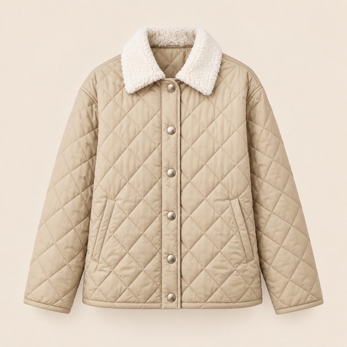 Veste matelassée Albane – Col sherpa