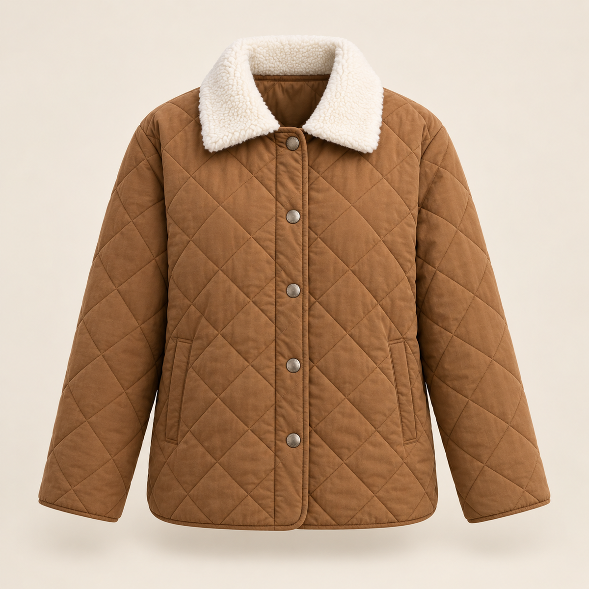 Veste matelassée Albane – Col sherpa