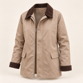 Veste Saharienne Agathe – Beige & Velours Côtelé