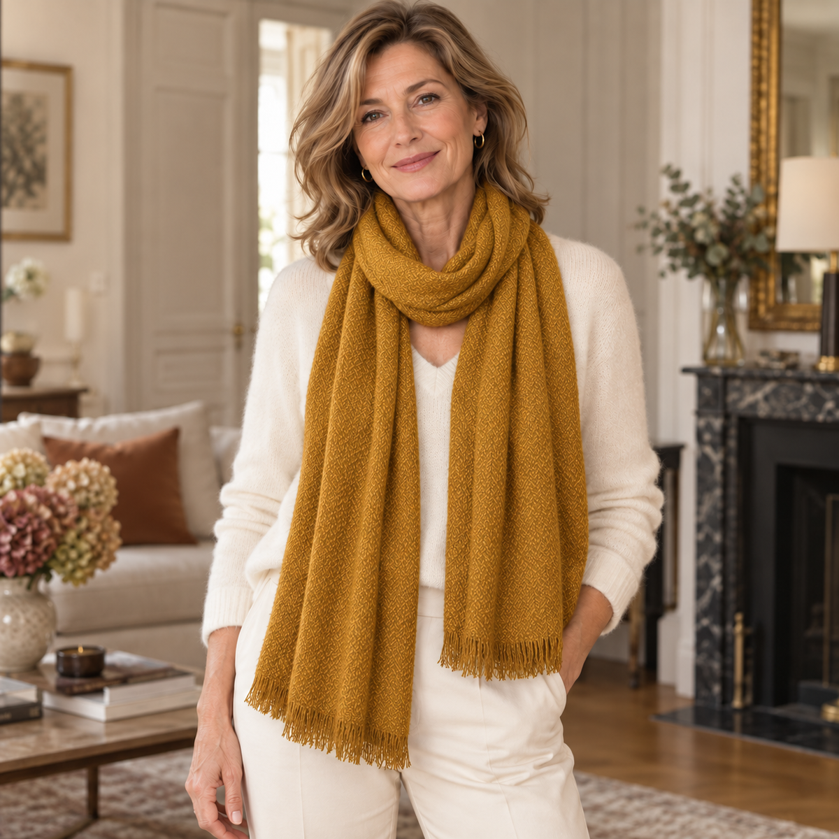Écharpe Solène – Douceur Texturée